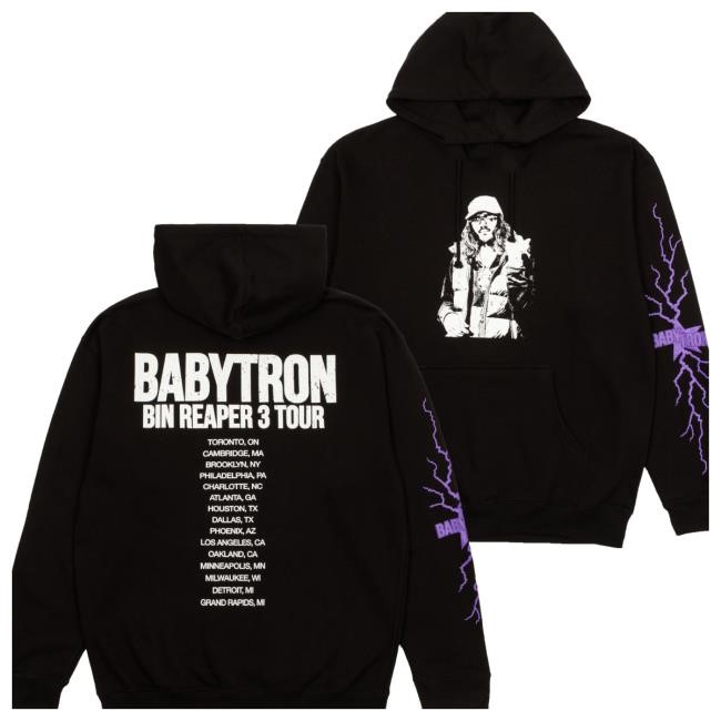 Babytron Store Br3 Tour T-Shirt Official Babytron Store Br3 Tour Hoodie