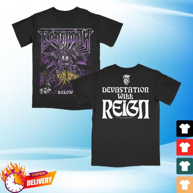 Below Album Devastation Will Reign Tee Shirt Beartooth Band Merch Store Below Album