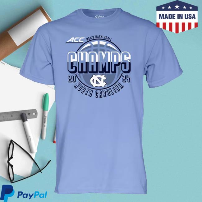 North Carolina Tar Heels Blue 84 Unisex 2024 Acc Men's Basketball Regular Season Champions T-Shirt