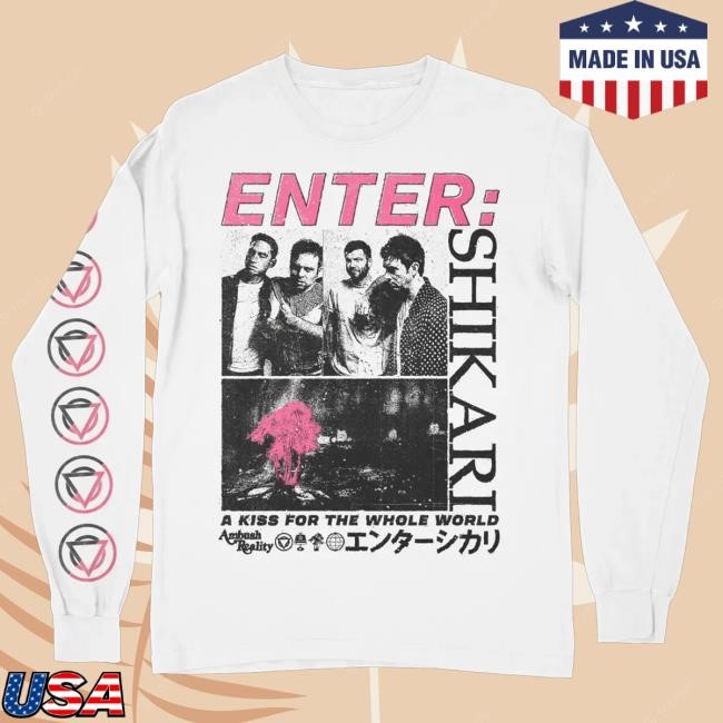 Enter Shikari Merch Photocopy Longsleeve - White Hooded Sweatshirt