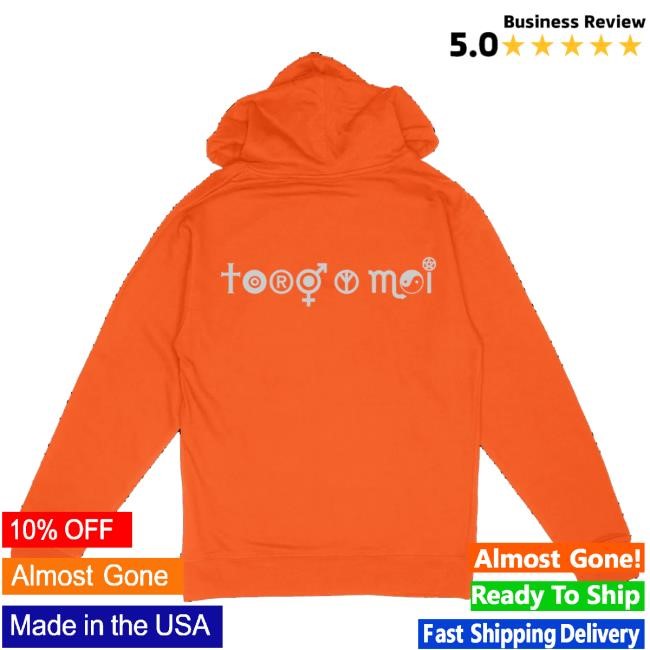 Toro Y Moi Merch Stars Hoodie - Orange Hooded Sweatshirt Official Toro Y Moi Merch Stars Hoodie - Orange Hooded Sweatshirt