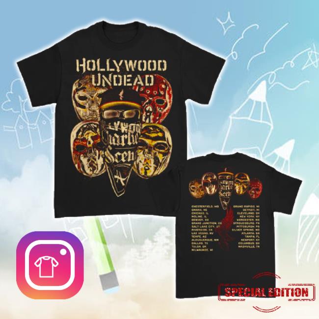 Trending Hollywood Undead Store Merch Mask 2023 Tour Sweatshirt (Black) Hollywoodundead Shop
