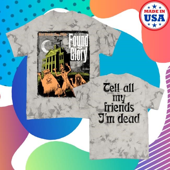 New Found Glory Official Store Haunted Mansion Glow In The Dark Shirts (Tombstone Dye)