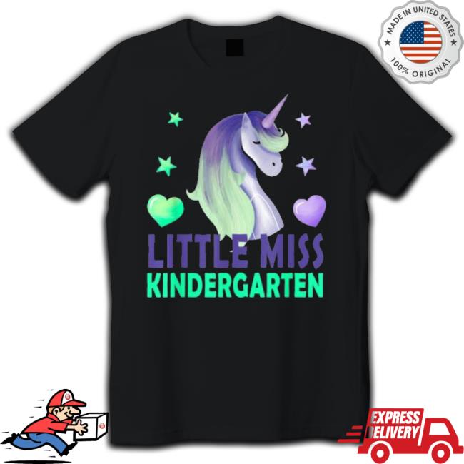 Little Miss Kindergarten Girl Back To School Unicorn Sweatshirt