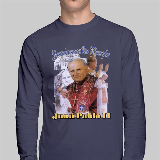 Yzyszn9 Seguiremos Tu Ejemplo Juan Pablo Ii White Lives Matter Shirt Kanye West