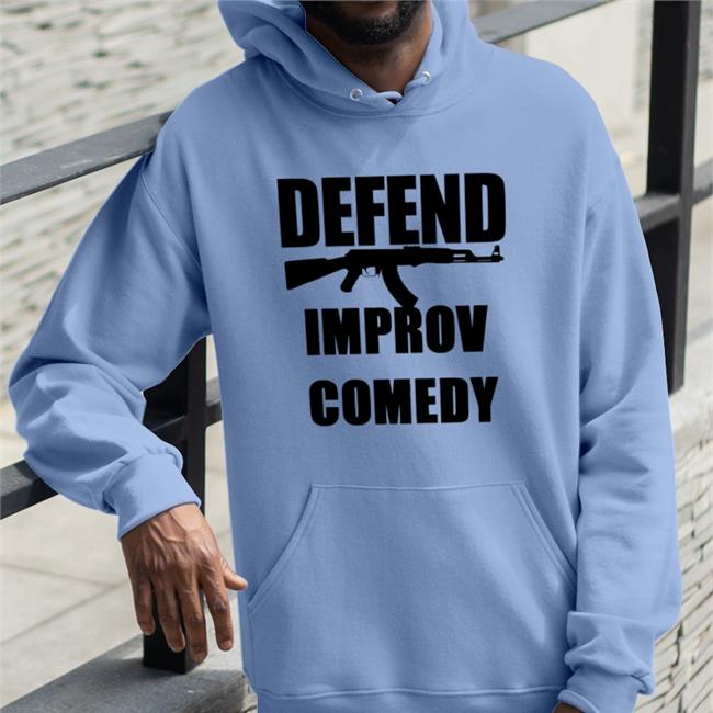 White Defend Improv Comedy Tee Shirt Tom Cecil Scopgieb