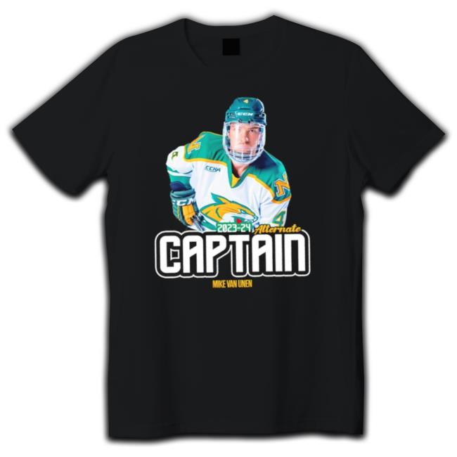 Alternate Captain Mike Van Unen Northern Michigan Wildcats Ice Hockey Shirt