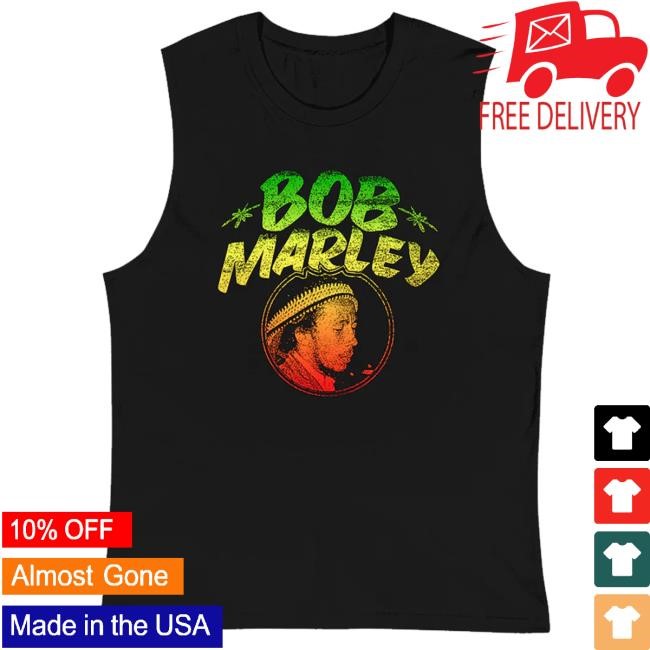 Trending Bob Marley Merch Rasta Portrait Muscle Tank Shirt