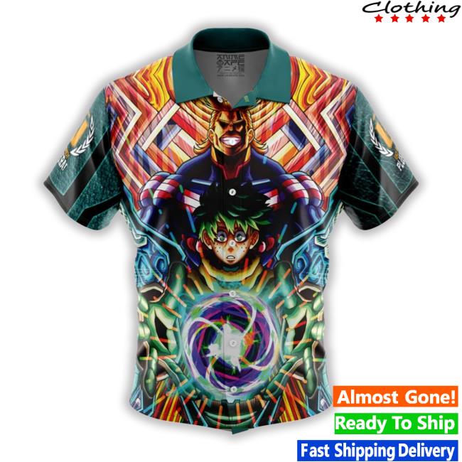 Trippy Midoriya Izuku My Hero Academia Button Up Hawaiian Classic Shirt