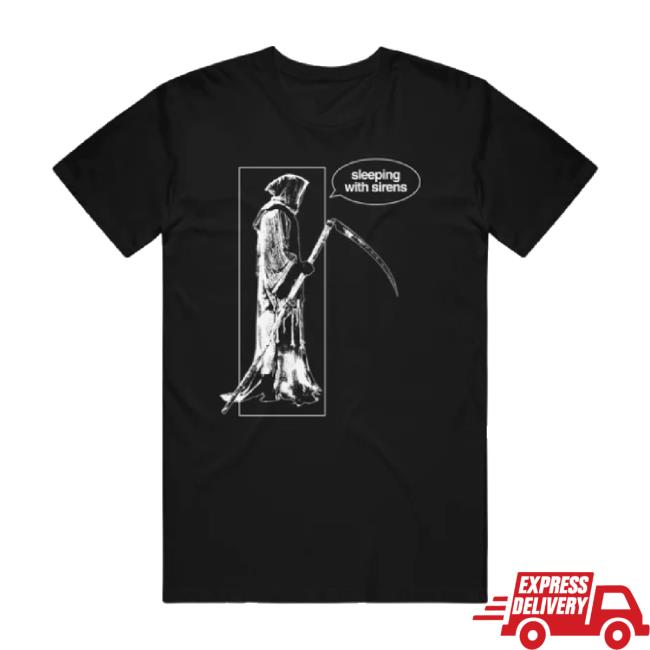 Original Grim Reaper Black Tee Shirt Sirens Merch Store Shop