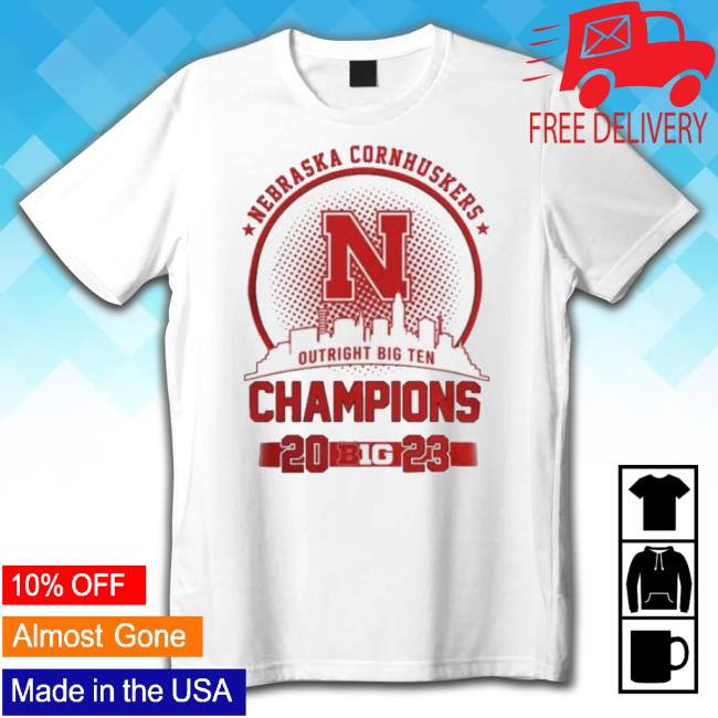Trending Nebraska Cornhuskers 2023 Outright Big Ten Champions Skyline T-Shirt