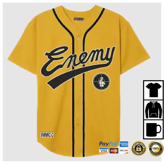 Trending Public Enemy Fight The Power Gold Baseball Jersey Unisex Sweatshirt Publicenemy Shop