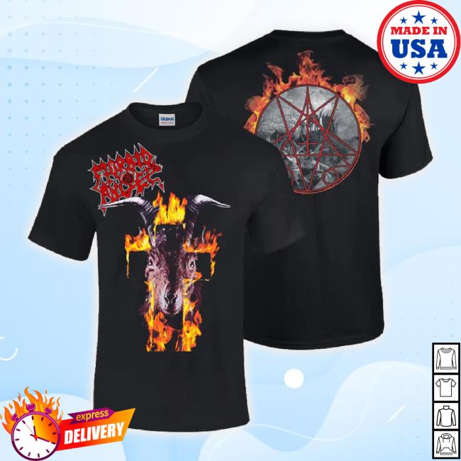 Official Jsrdirect Merch Morbid Angel Flaming Goat Hoodie Sweatshirt Jsrdirect Shop