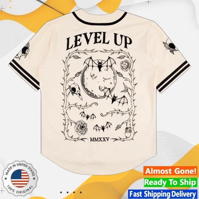 Official Level Up Nocturnal Bloom Baseball Jersey Long Sleeve Shirt