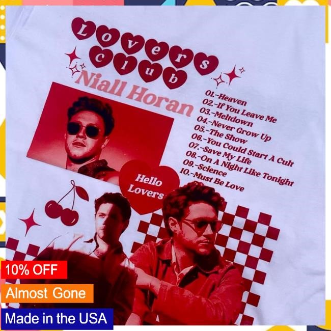 Niall Horan Merch Red Lover's Club Tee