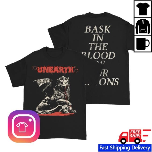 Original Unearth Official Shop Merch Store Bask In Blood Sweater
