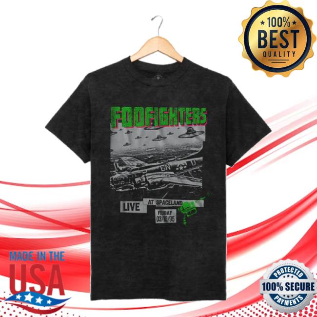 Original Foo Fighters Merch Store Foo Fighters Spaceland Black Oil Wash Tee Foofighters Shop