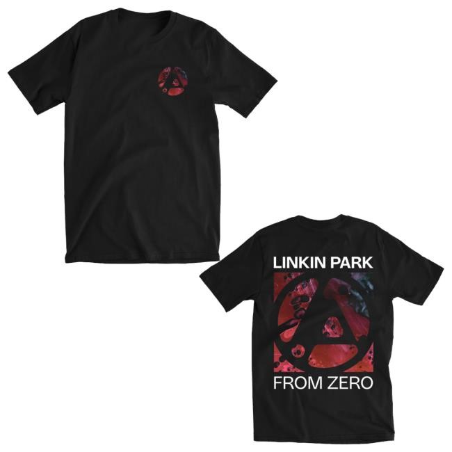 Linkin Park Merch From Zero Texture Black Tee Shirt