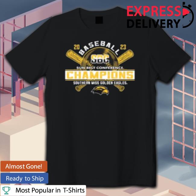 Southern Miss Golden Eagles 2023 Sun Belt Baseball Conference Champions shirt