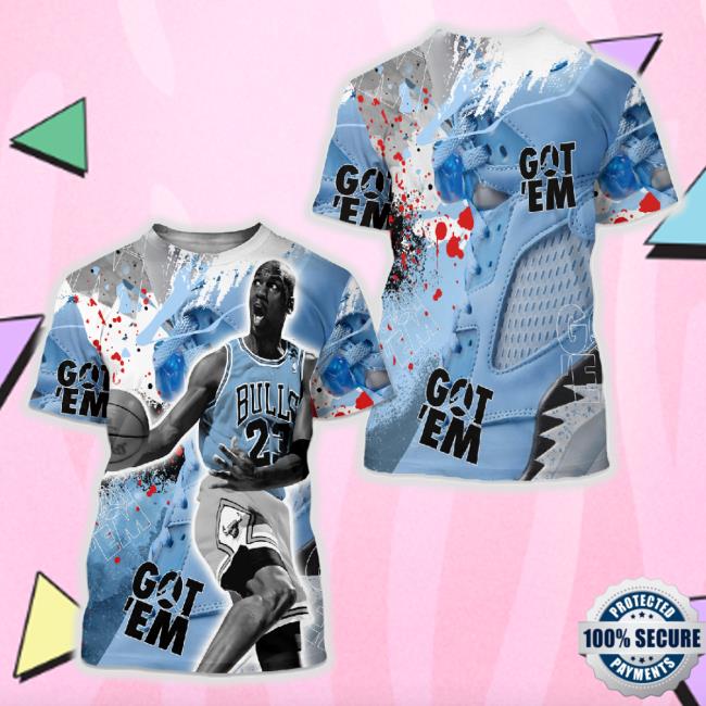 Got Em Shoes Goat Unisex Sneaker Shirt Match Retro University Blue 5S New Shirt