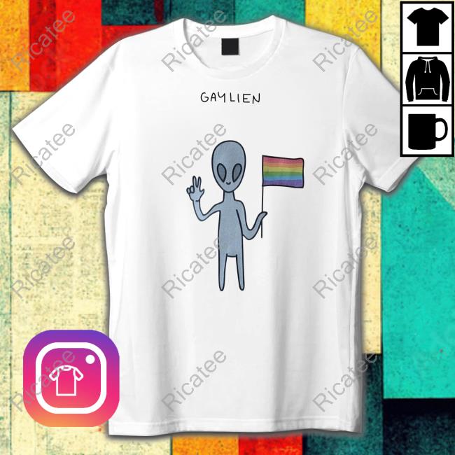 Lord_Nicolasx Rainbow Alien Gaylinen T Shirt