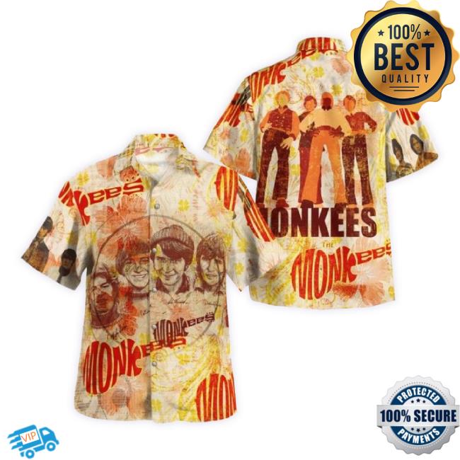 Official Womens 90S Hawaiian Sweaters The Monkees 3D Aloha Summer Beach Outfit
