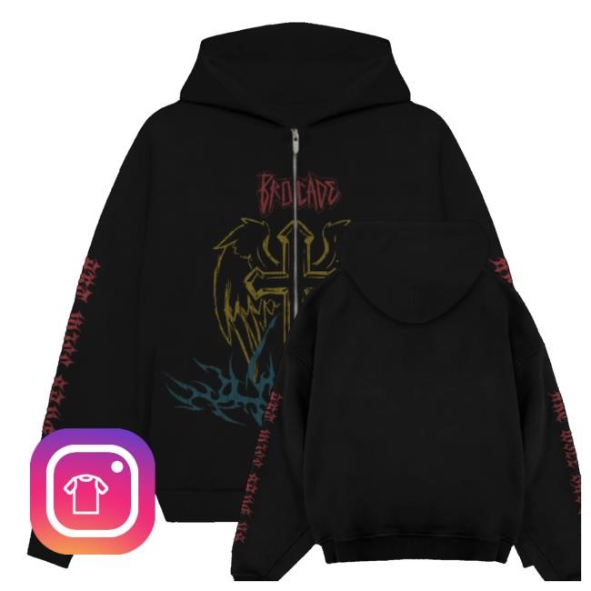 Brocade Merch Shop Awsu Fur Black Hoodie