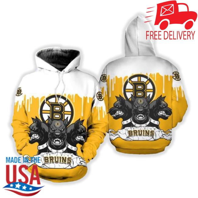 Boston Bruins 3 Heads Cerberus Hoodie Zip Hoodie Sweatshirt Christmas Fans All Over Printed Gift For Men And Women