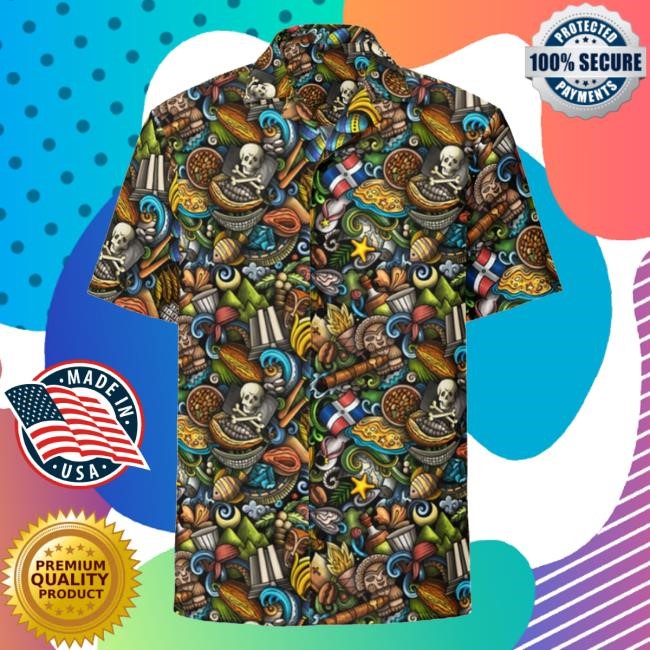 Wild Surf Wear Merch Store Nautical Skull Adventure Hawaiian Shirts