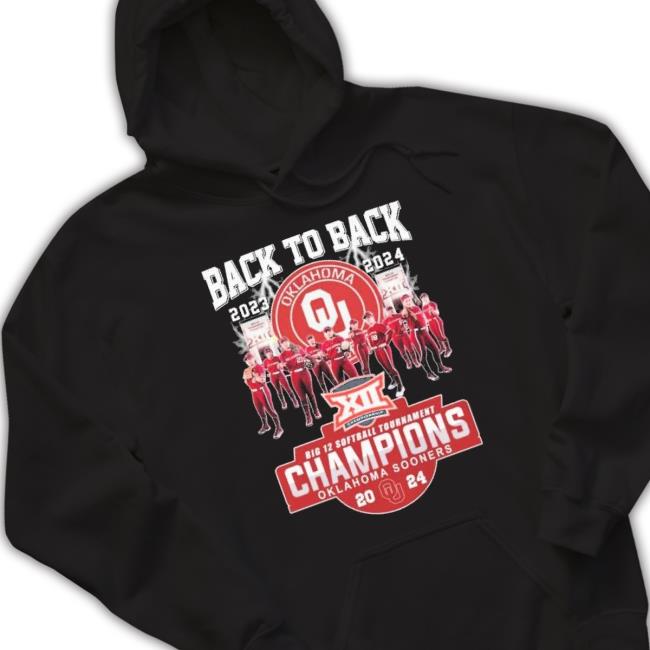 Official Oklahoma Sooners Team Back To Back Big 12 Softball Tournament Champions 2024 Sweaters