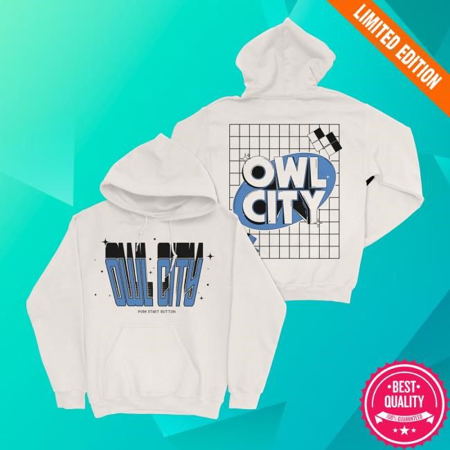 Official Owl City Music Merch Owl City Retro Game Hooded Sweatshirt