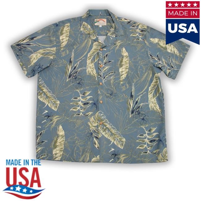 Ohanawear Meerch Paradise Found Men's Heliconia Sketch Hawaiian Tee