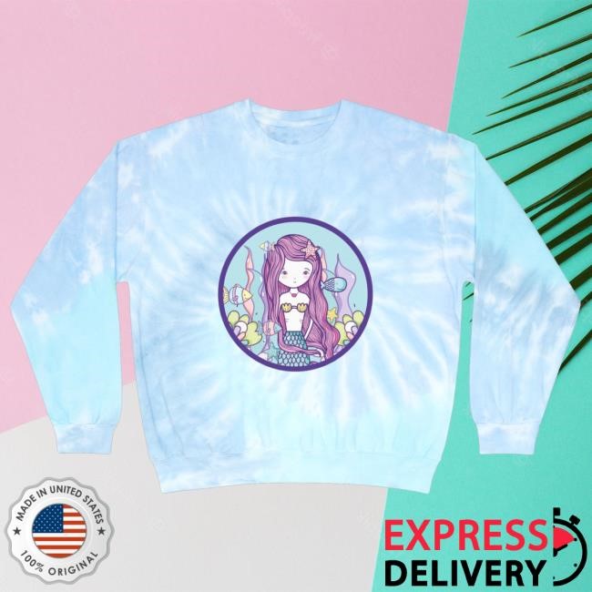 Mermaid Merch Cute Mermaid Unisex Tie-Dye Shirts