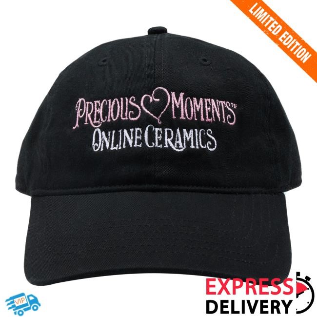 Online Ceramics Merch Precious Moments Heart Logo Black New Hat
