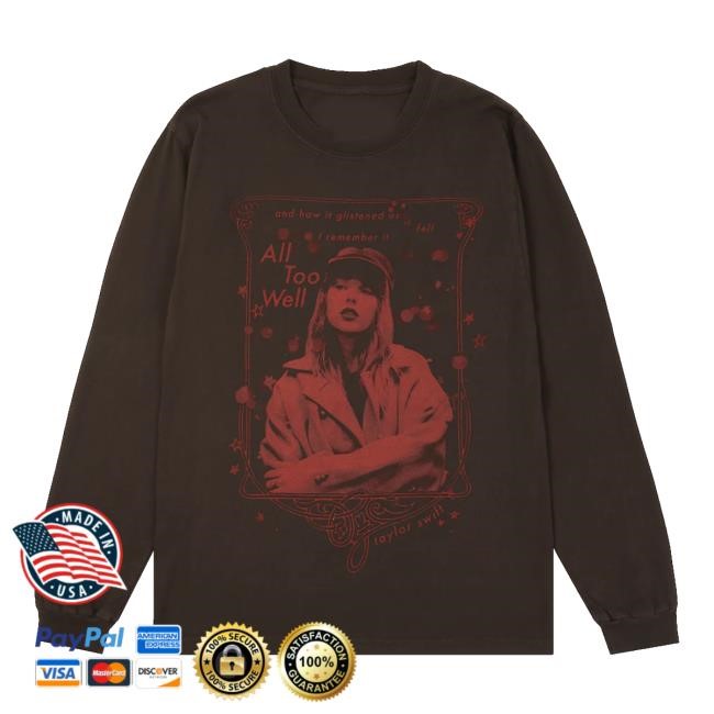 Taylor Swift Merch Store Red (Taylor's Version) Glistened As It Fell Hoodie