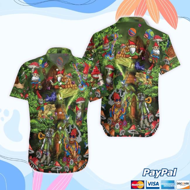Original Gnome Hippie Trending Hawaiian T-Shirt -1 Original Gnome Hippie Trending Hawaiian Shirts -1