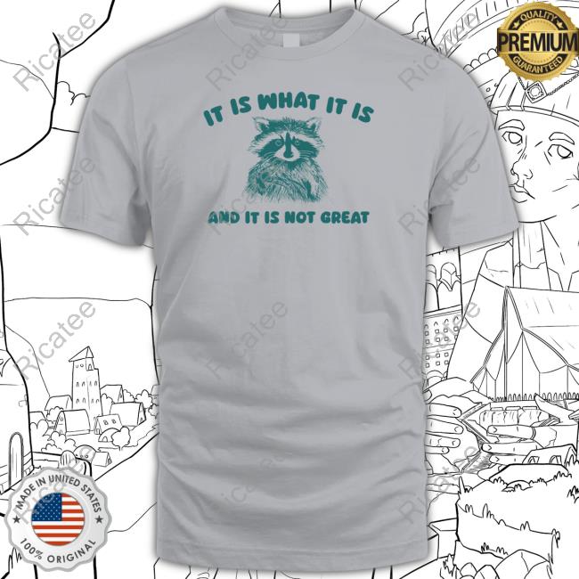It Is What It Is And It Is Not Great Raccoon Shirts