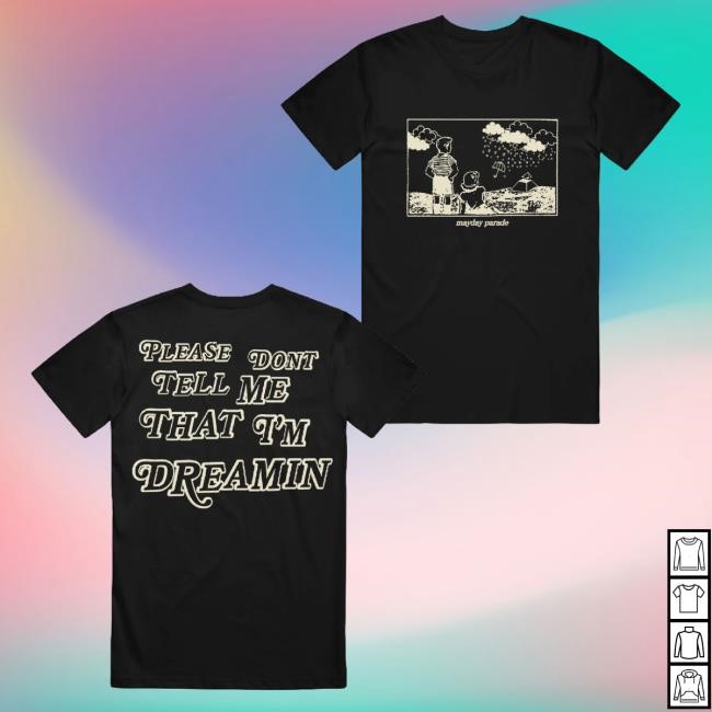 Mayday Parade Merch Dreamin' Black Shirts Mayday Parade Merch Dreamin' Black Tee
