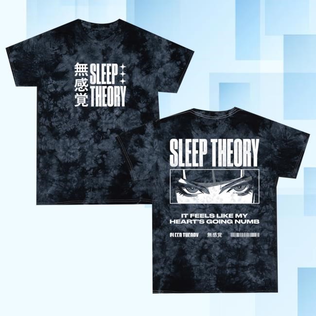 Official Sleep Theory Merch Store Numb Anime T-Shirt (Black Crystal Dye) Sweatshirt