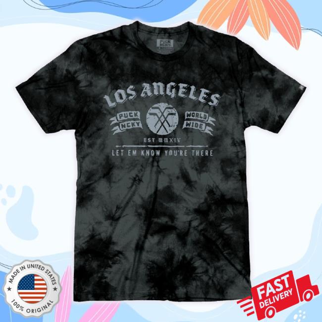 Official Puckhcky Merch Store Puck Hcky 'La' Hockey Tie-Dye Shirt Puckhcky Shop