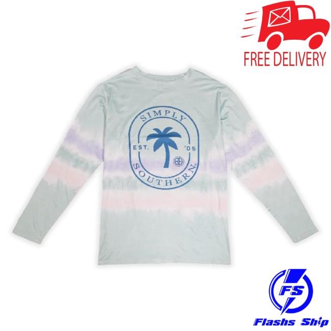 Simply Southern Sun Protection Rash Guard Palm Tree Sweatshirt