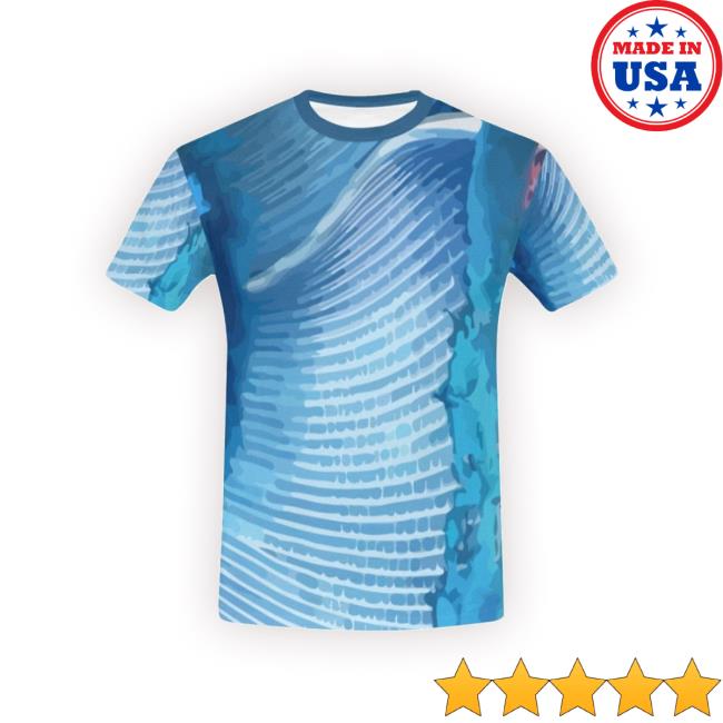 Official Men's Digital Art Waves Short New Shirt