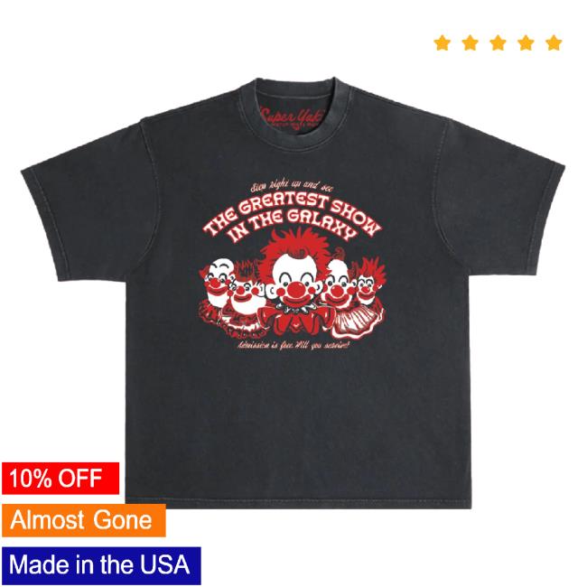 Trending Super Yaki Merch Store The Greatest Show In The Galaxy Heavyweight T-Shirt Superyaki Shop