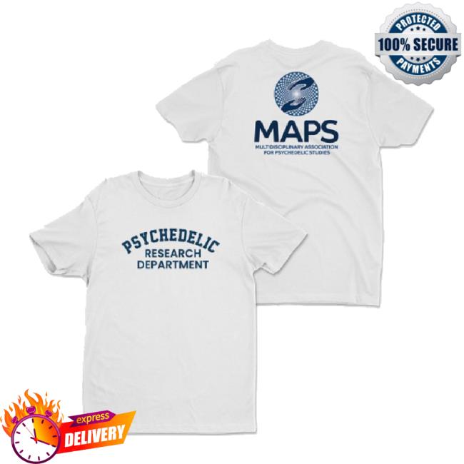 Official Maps Merch Store Psychedelic Research Department Tee (White) Maps Shop
