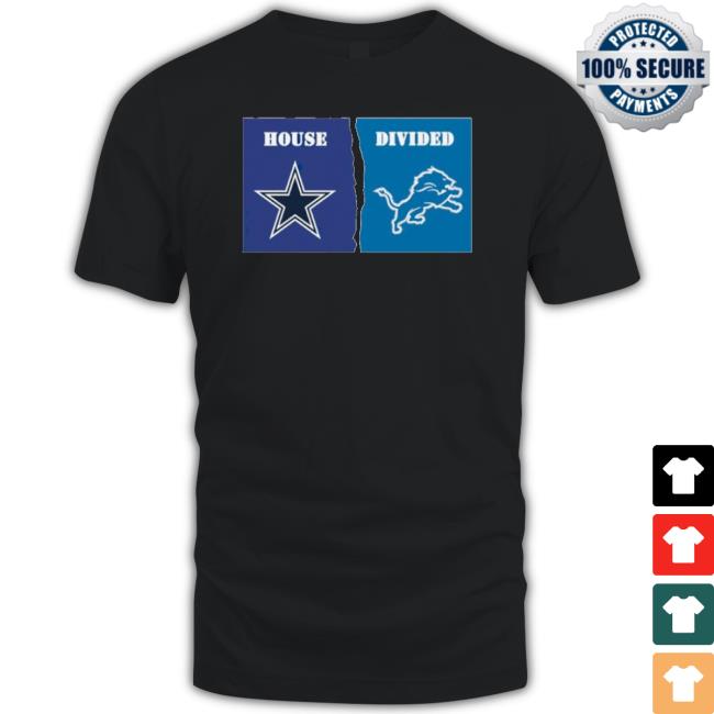 Original Dallas Cowboys Vs Detroit Lions House Divided Football Sport Classic Shirt