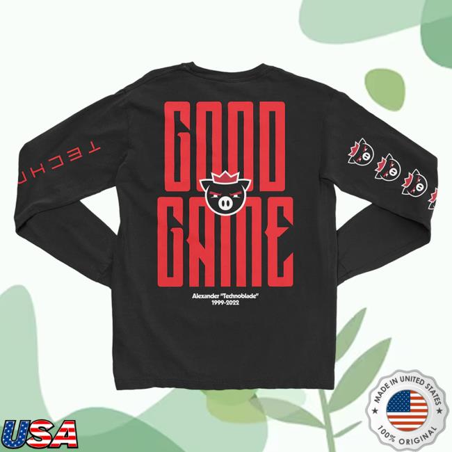 Official Technoblade Merch Store Shop Technoblade Good Game Long Sleeve Shirt 2023 Black