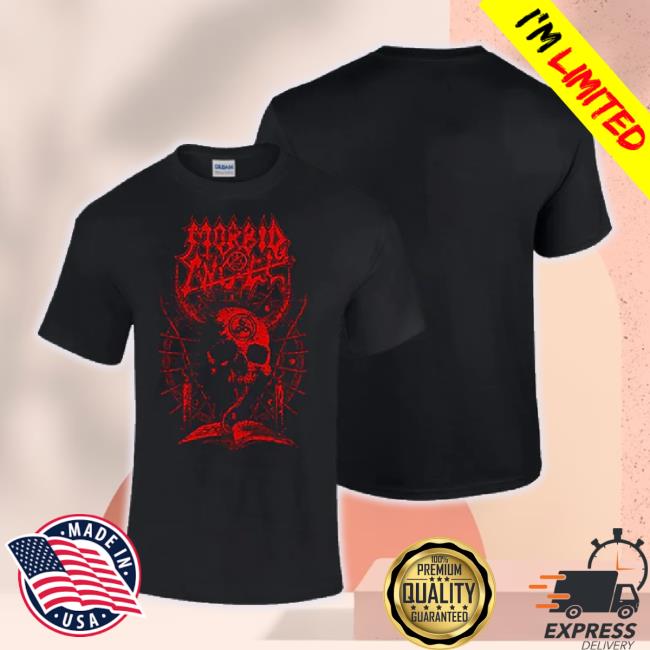 Official Jsrdirect Merch Morbid Angel Red Horned Skull T-Shirt Jsrdirect Shop