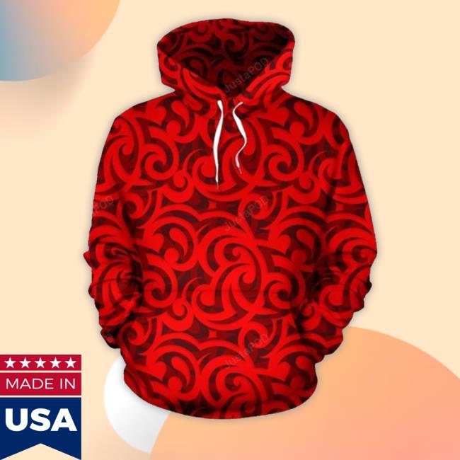 Official Maori Red Themed 3D Tee