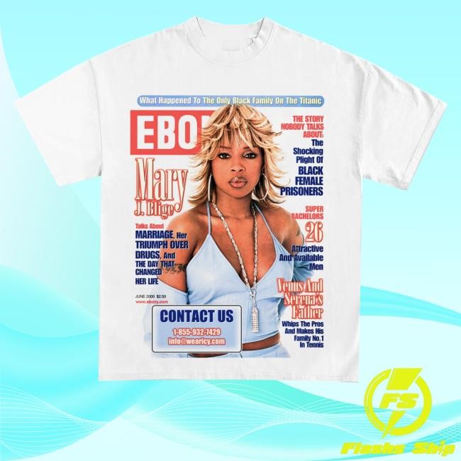 Wear Icy Mary J. Blige Ebony Graphic Shirt Wear Icy Merch Shop Store Mary J. Blige Ebony Graphic Tee Shirt