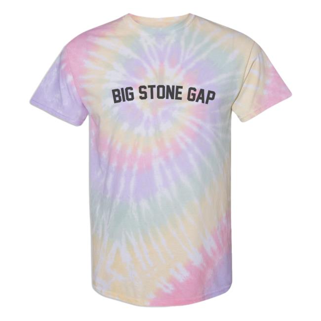 Official Hometown Apparel Clothing Merch Big Stone Gap Virginia Classic Curve Tie Dye Shirt 2023 Hazy Rainbow